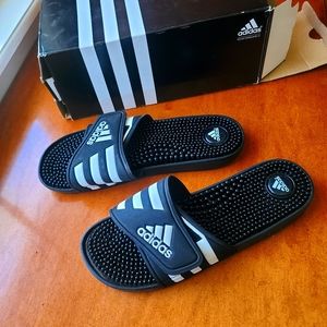 Adidas Classic Black and White Massage Sandals